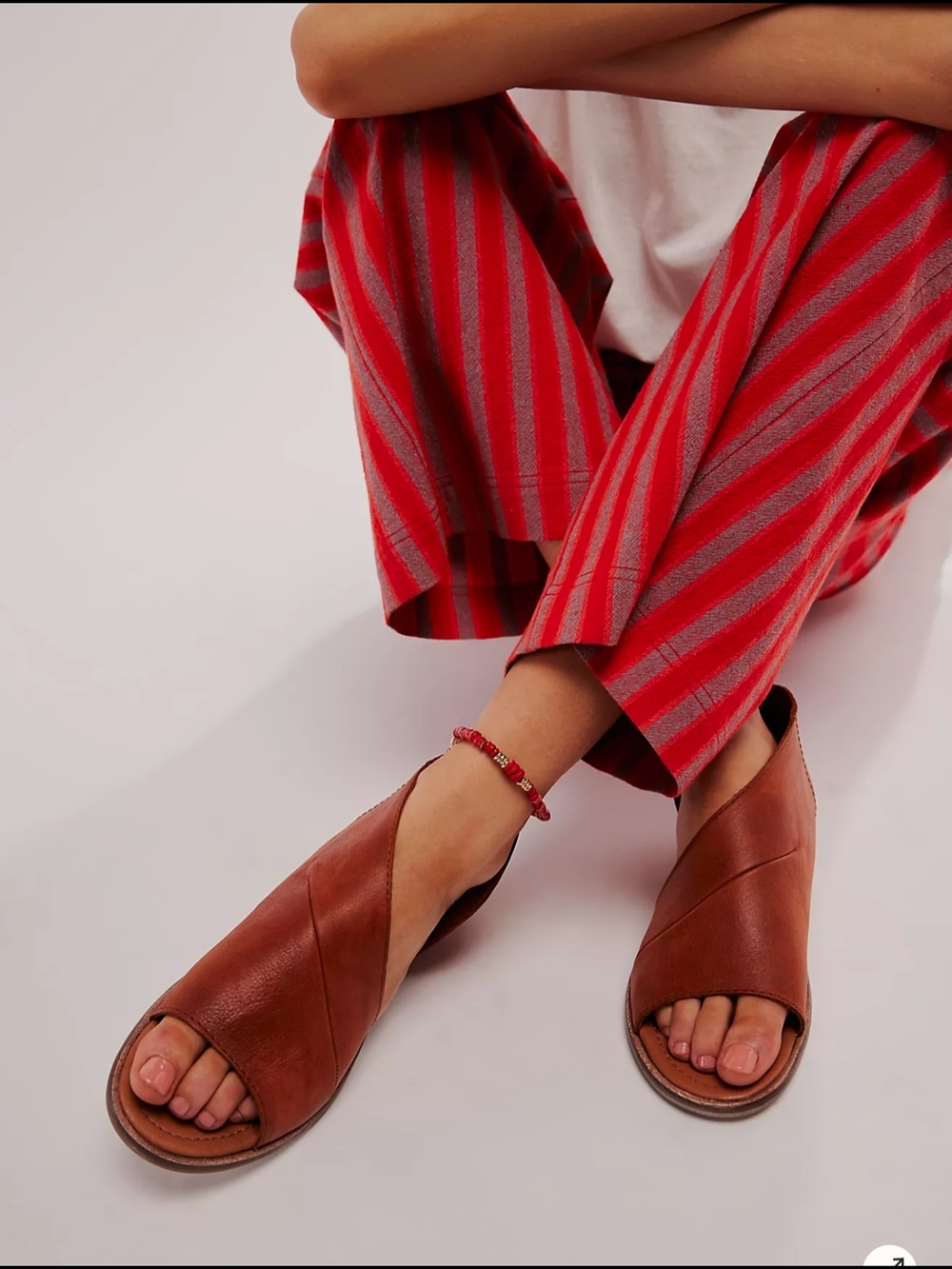 Free People Mont Blanc Assymetrical Sandals, Beige Soft Leather, Sz 38 - Picture 2 of 12